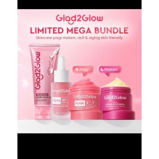 Glad2Glow Limited Mega Bundle – Paket Skincare Anti-Aging & Brightening Pagi Malam (4 pcs Set
